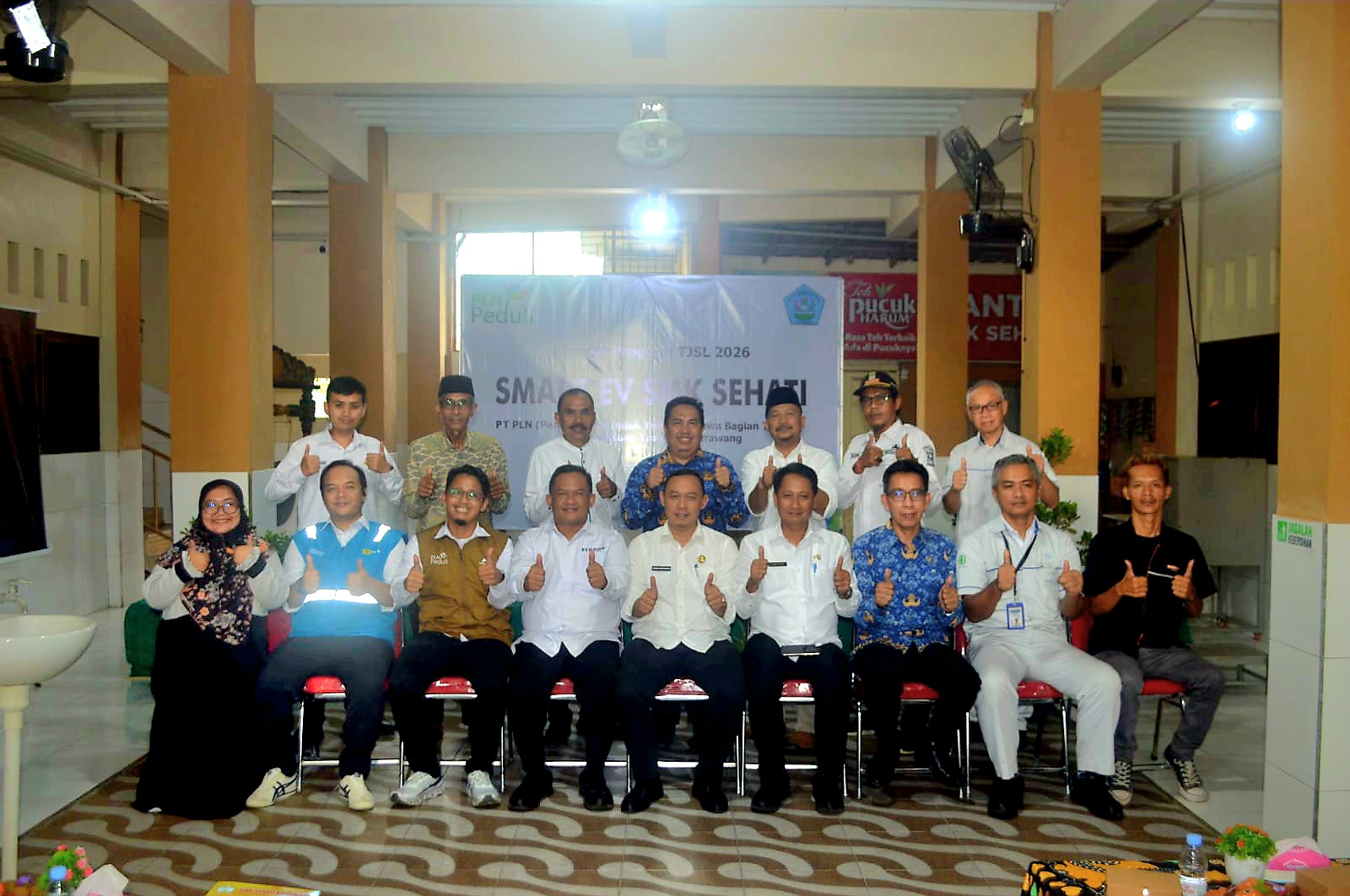 PLN dan SMK Sehati Karawang Perkuat Link and Match Lewat SMART EV